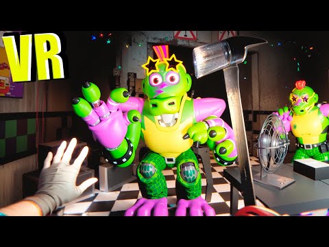 Видео: VR АНИМАТРОНИКИ ПУГАЮТ ОХРАННИКА В БОНЕЛАБ FNAF 2 COOP BONELAB