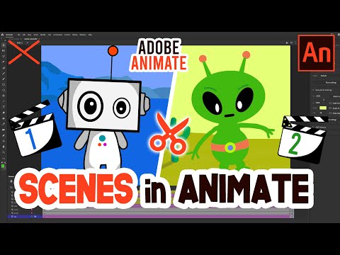 Видео: Работа со сценами в учебном пособии Adobe Animate CC