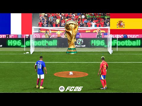 Видео: FC 26 | Франция против Испании | Финал чемпионата мира 2026 | Мбаппе против Ямала | Серия пенальт...
