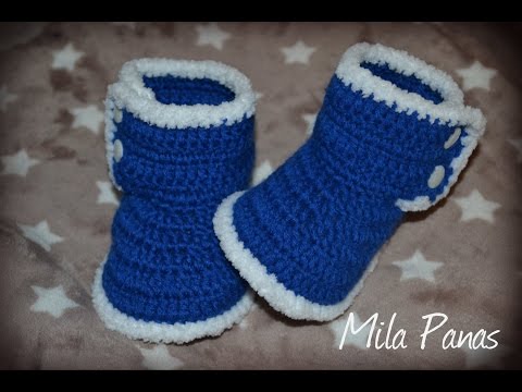 Видео: Вяжем пинетки-сапожки крючком "Иней"