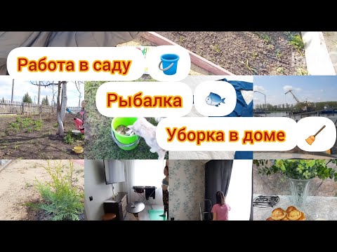 Видео: Работа в саду🪣🧹.Уборка в доме🧺🧹Рыбалка🐟.