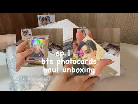 Видео: ep.1 bts haul unboxing 🎀 распаковка карт бтс, альбом чонгука и болтовня