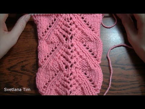 Видео: Ажурный Треугольник. Ажурные Узоры спицами. Вязание № 276