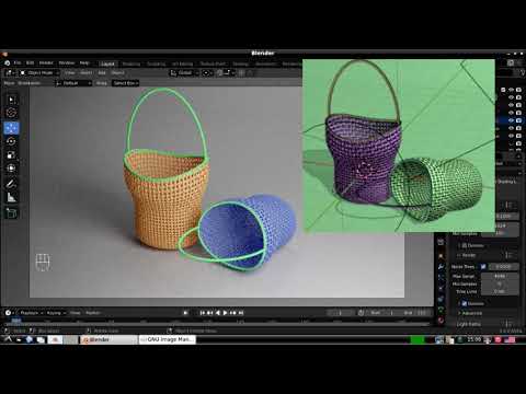 Видео: Корзинка в Blender. Урок 3D-моделирования + цвета цветового круга