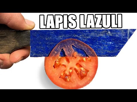 Видео: Самый острый нож из лазурита в мире