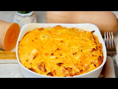 Видео: Нежнейшая ЗАПЕКАНКА из ТЫКВЫ! Потрясающе Вкусно и Просто! Из тыквы и яблок, без муки!