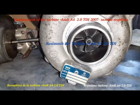 Видео: Replacement of the turbine -Audi A4  2.0 TDI 2007- заміна турбіни