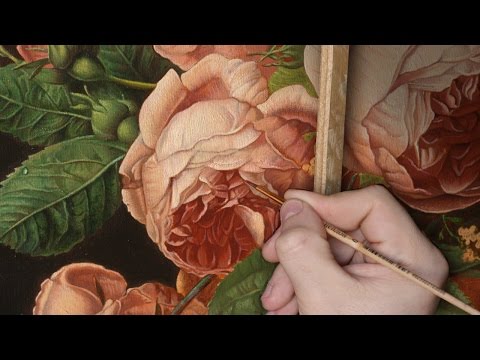 Видео: Рисуем розы маслом. Paint a Rose. Flowers. Technique of the Old Masters. Part 4.