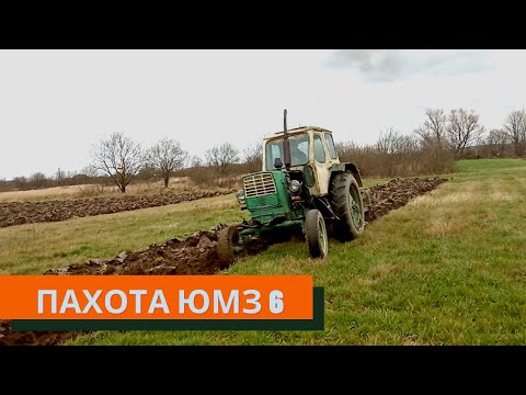 Видео: Осіня оранка трактором Юмз 6. Вспашка трактором ЮМЗ 6. ПЛН 3.35