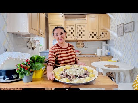 Видео: В экстренном режиме готовлю😀| Сегодня бешбармак | Рулет цвета фуксия|