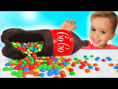 Видео: Шоколадно-газированный челлендж Влада и Ники и другие весёлые истории для детей