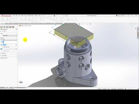 Видео: Вырез 1/4 части детали на чертеже в SolidWorks