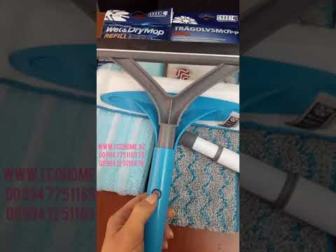Видео: швабра Бытовая с 1ой насадкой Белый Кот Смарт Микрофибра