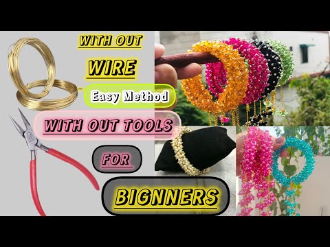 Видео: Мастер-класс по плетению браслета Гаджра 🌸 | Как сделать браслет Гаджра из бусин без инструментов...
