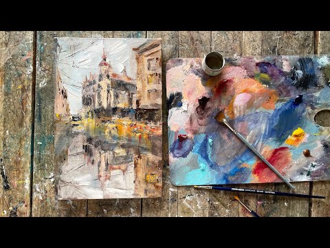 Видео: Финишная лессировка🌪️ Масляная живопись🎨 Художник Анна Гуречкина 👩🏻‍🎨