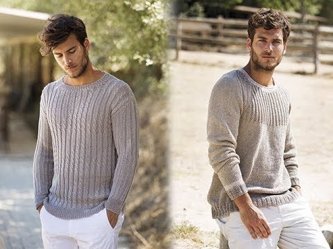 Видео: Мужские Пуловеры, Связанные Спицами - 2019 / Men's Pullovers Knitted
