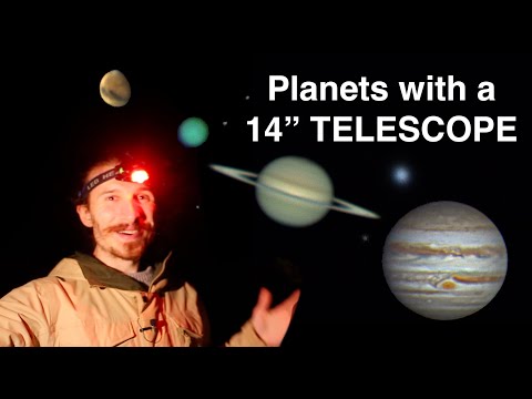 Видео: Съемка планет с помощью ОГРОМНОГО 14-дюймового телескопа