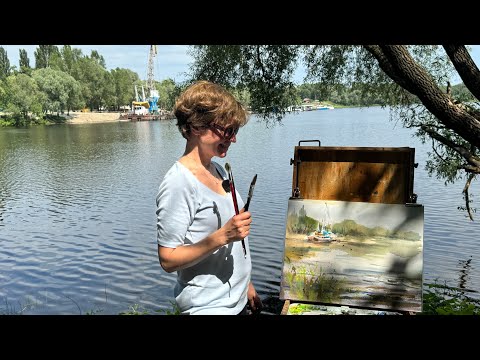 Видео: Этюд акварелью. Художник Татьяна Горбачевская. 🎨 Outdoor Watercolor Painting. #pleinair