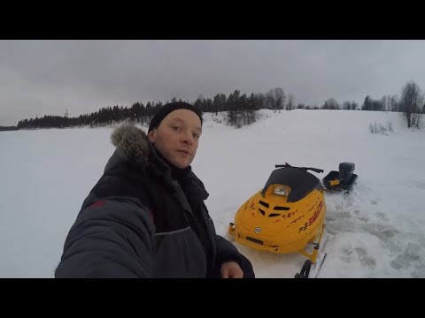 Видео: детский бензиновый снегоход ski doo BRP mini z