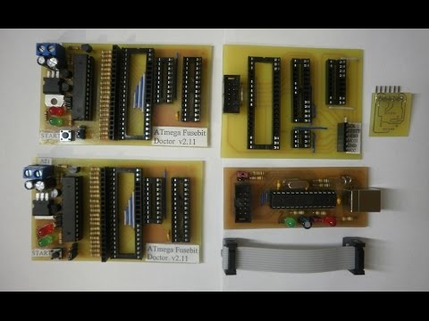 Видео: Собрал очередной заказ. ATmega fusebit doctor, USB AVR программатор, адаптер.