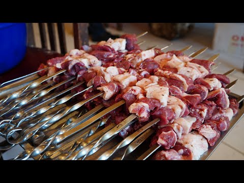 Видео: Икки Панжа!!!Шашлык на двух шампурах!!!Ташкент!!!Узбекистан!!!