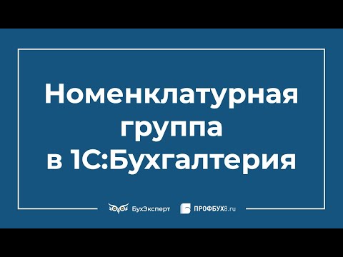 Видео: Номенклатурная группа в 1С 8.3 - что это