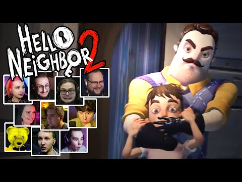 Видео: Реакция Летсплейщиков на Похищение Ребёнка и Нападение Соседа в Hello Neighbor 2