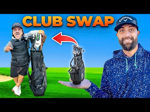 Видео: Мы поменялись клюшками! (6 футов 4 дюйма против 4 футов 4 дюйма)