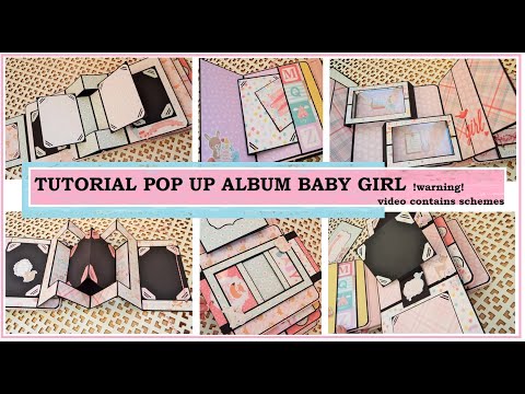 Видео: SCRAPBOOKING / TUTORIAL POP-UP ALBUM BABY / СКРАПБУКИНГ/how to make photo album