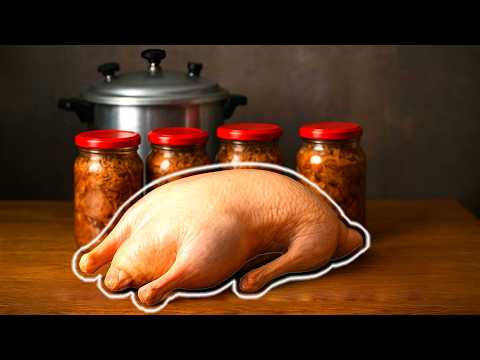 Видео: Тушёнка из утки в автоклаве на зиму. С яблоками 🍏и классика