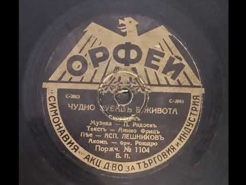 Видео: Аспарух Лешников,орк.Рокщро - Чудно хубав е живота(1935)