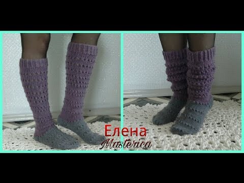 Видео: Вязаные гольфы/Елена Masterica/Knitted socks