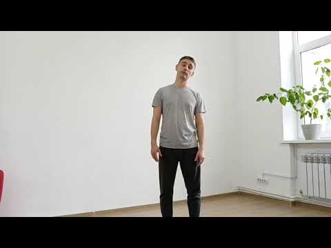 Видео: Расслабить шею и плечи мягко.