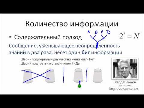 Видео: Информация, количество информации