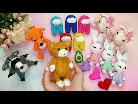 Видео: Вязаные игрушки // Процессы // Способ вязания и смена нити на другой цвет