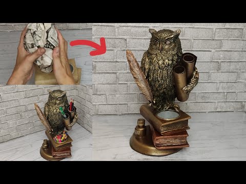 Видео: How to make a figurine out of garbage and without cost?! Как сделать статуэтку из мусора?