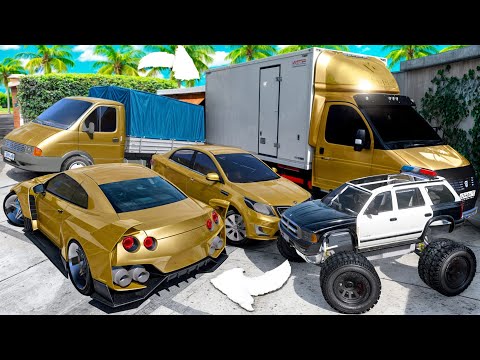 Видео: УГНАЛ КУЧУ ЗОЛОТЫХ ЧИТ ТАЧЕК И ОГРОМНЫЙ МОНСТР ТРАК У МАЖОРА ЗА 180 СЕК! БИТВА ВОРОВ В ГТА 5 ОНЛАЙН!