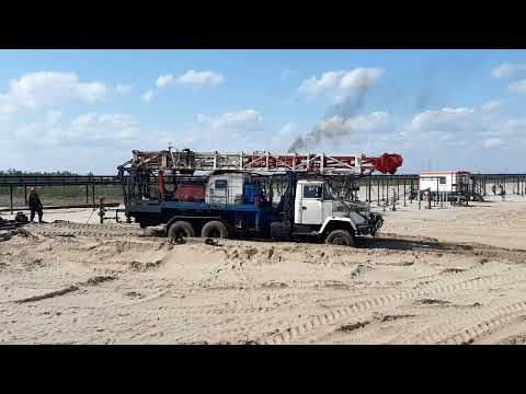 Видео: Заезд на площадку А50 на базе Краз