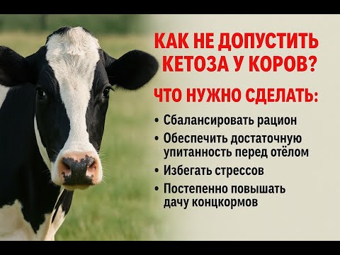 Видео: Как не допустить возникновение кетоза у коров, особенно опасен кетоз для новотельных коров