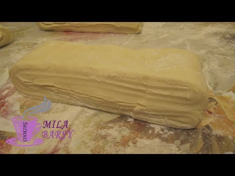 Видео: Рецепт слоеного теста. Простой и очень вкусный. ( puff pastry simple recipe)