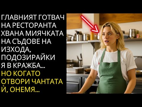 Видео: ГЛАВНИЯТ ГОТВАЧ НА РЕСТОРАНТА ХВАНА МИЯЧКАТА НА СЪДОВЕ НА ИЗХОДА, ПОДОЗИРАЙКИ Я В КРАЖБА...