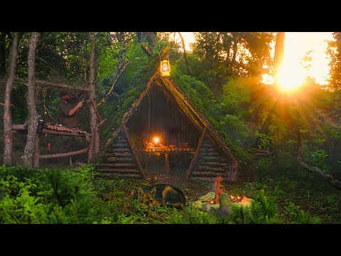 Видео: 10 ДНЕЙ блаженства в дикой природе: приют Bushcraft, примитивная еда и медитация на закате