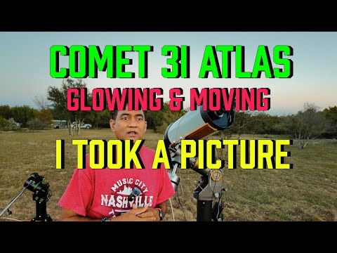 Видео: Комета 3i Атлас светится и движется — я сделал снимок.