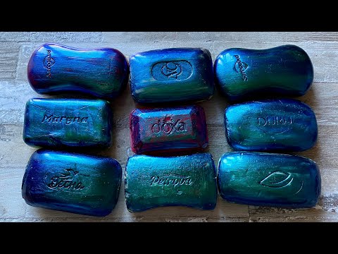 Видео: ASMR SOAP| Cutting colored soaр | Soap Carving| Резка крашенного мыла