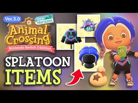 Видео: Подтверждено наличие всех 28 предметов SPLATOON (обновление ACNH 3.0)