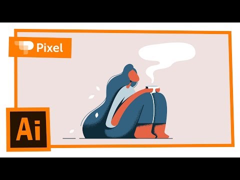 Видео: Стильная векторная иллюстрация с шумами в Adobe Illustrator