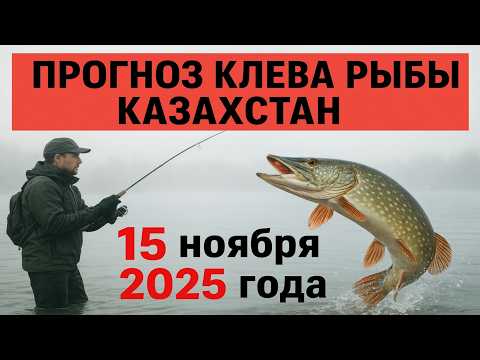 Видео: ПРОГНОЗ КЛЁВА в Казахстане на 15 ноября 2025 Бросай все и на рыбалку!