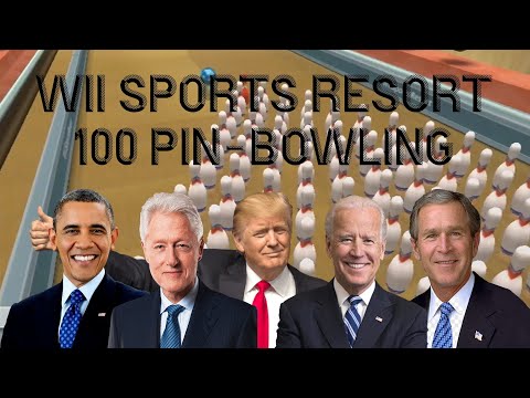 Видео: Президенты США играют в боулинг на Wii Sports Resort со 100 кеглями