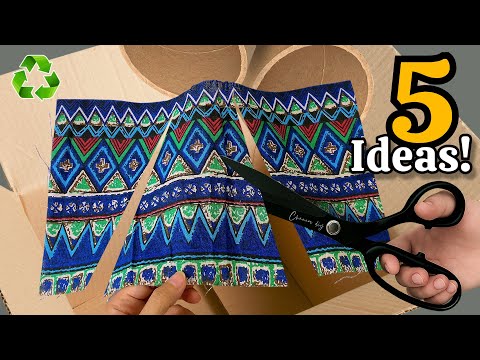 Видео: WOW 😍 5 креативных DIY идей ♻️ Превратите картон и ткань в красивый декор для дома