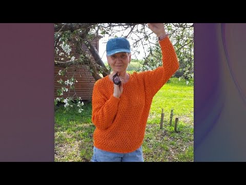 Видео: Джемпер "апельсин". Часть 1. Подробно о вязании.